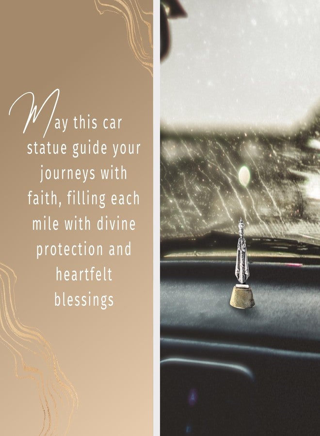Trendzeen Mini Infant of Prague Statue (2 Inch) - Holy Infant of Prague Card, The Lord's Prayer - Santo Nino De Praga Estuata for Car - 3 Items Set - Image 3